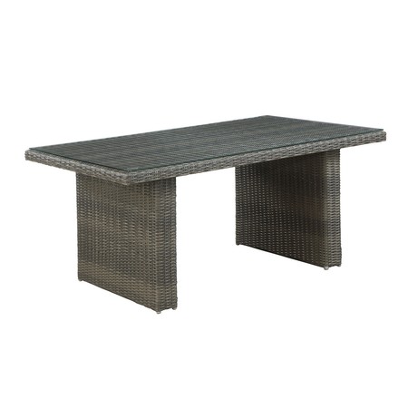Alaterre Furniture Asti All-Weather Wicker Outdoor 26"H Cocktail Table AWWF04FF
